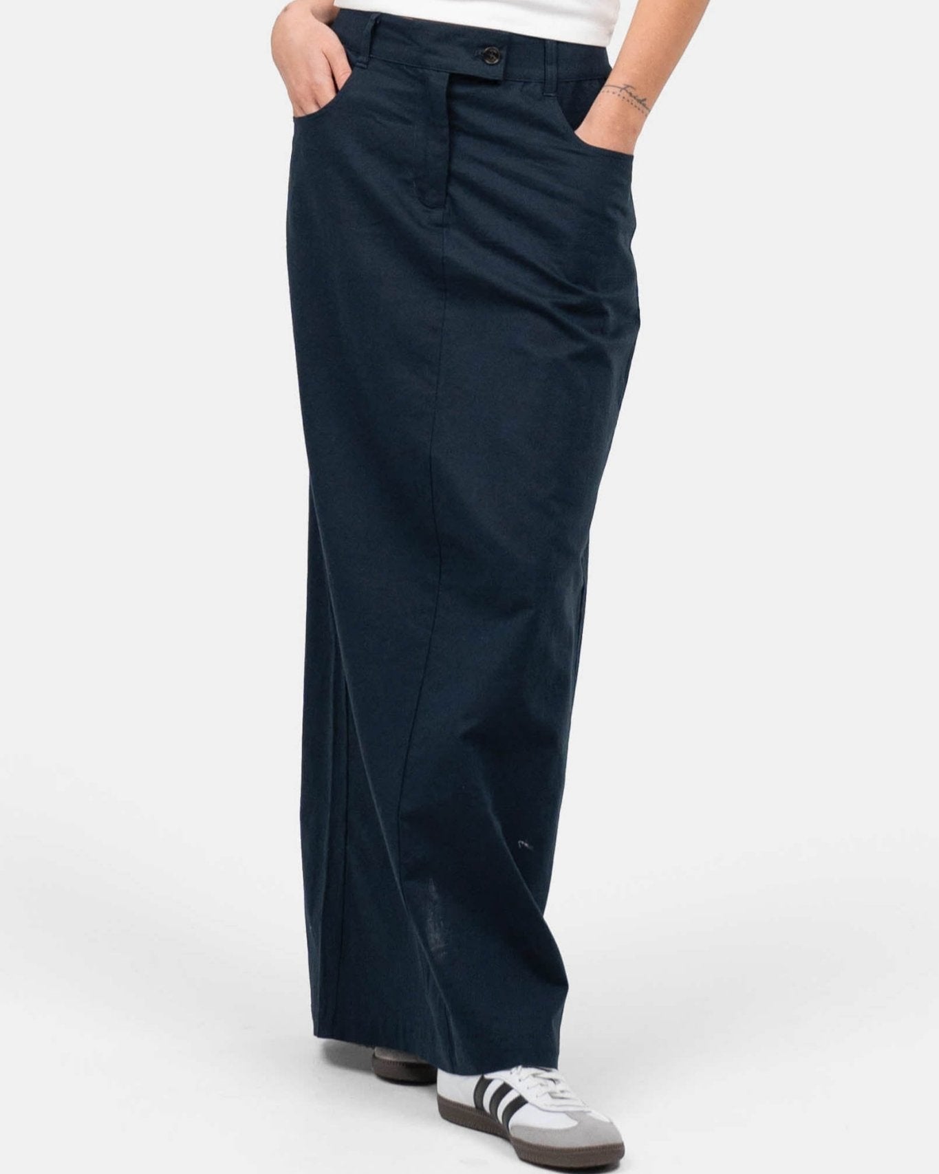 Hør Nederdel Navy | Skagen - clothing.dk